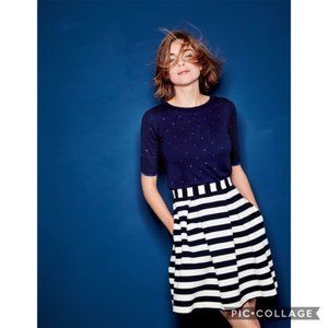 Boden - Maggie Ottoman Striped Pleated Skirt